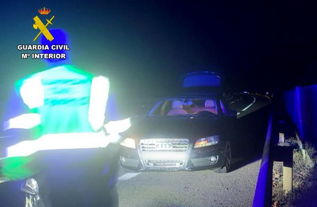 La Guardia Civil detiene en Totana a un joven por conducir en sentido contrario en la A7 y en estado ebrio